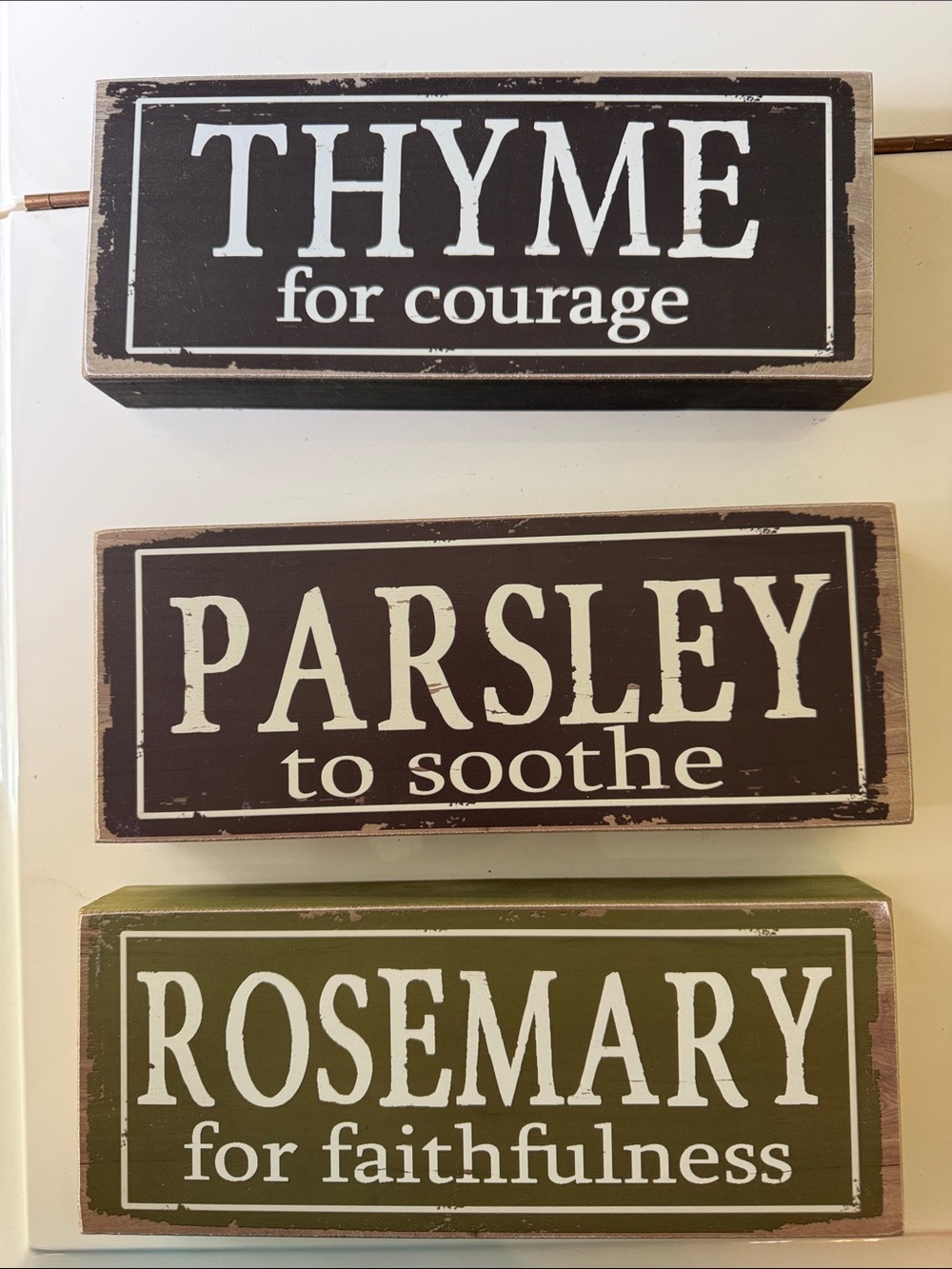 Farmhouse Herb Trio Wall Signs - Thyme Parsley Rosemary